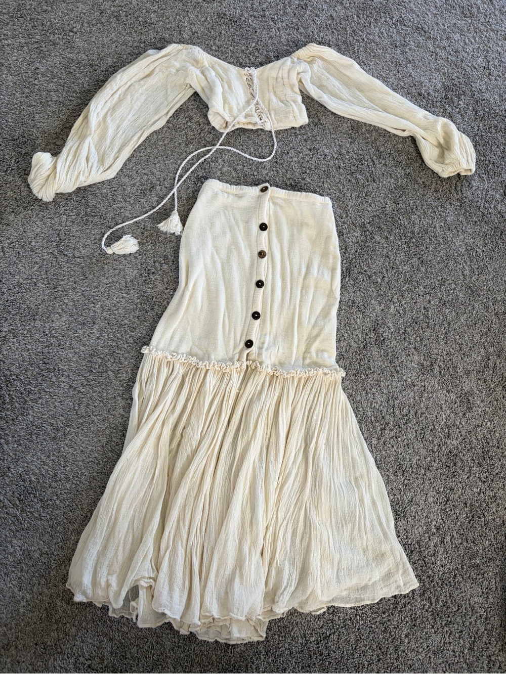 Jen’s pirate booty skirt and top